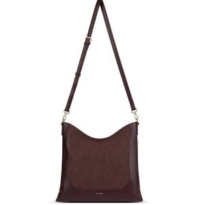 Pixie Mood Millie Recycled Vegan Leather Shoulder Bag Eggplant Color